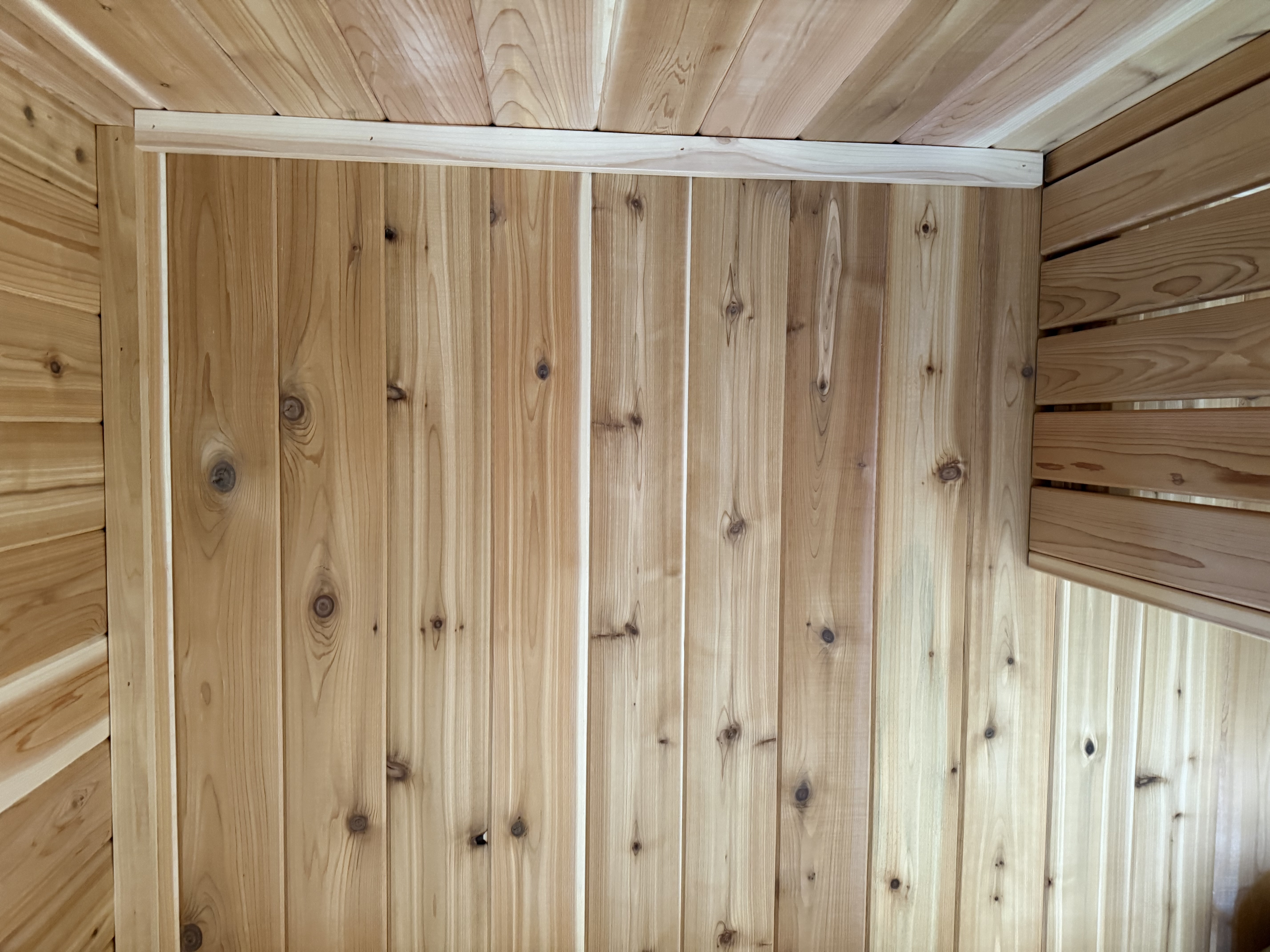Tundra Saunas flat cedar ceiling